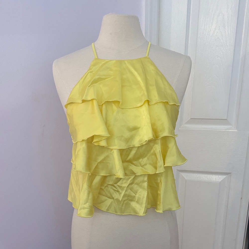 Yellow Ruffled Zara Top